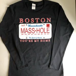 Ladies fitted long sleeve Masshole tee